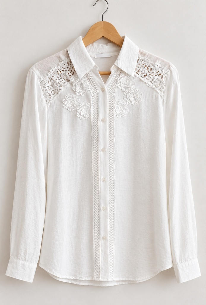 Camisa Blanca Crep (S / M)