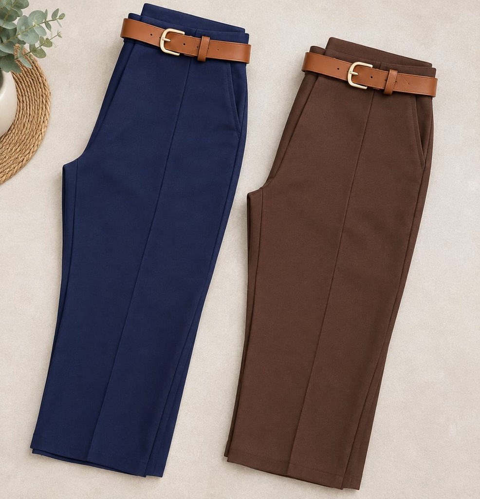 Pantalón sastrero con cinto de vestir