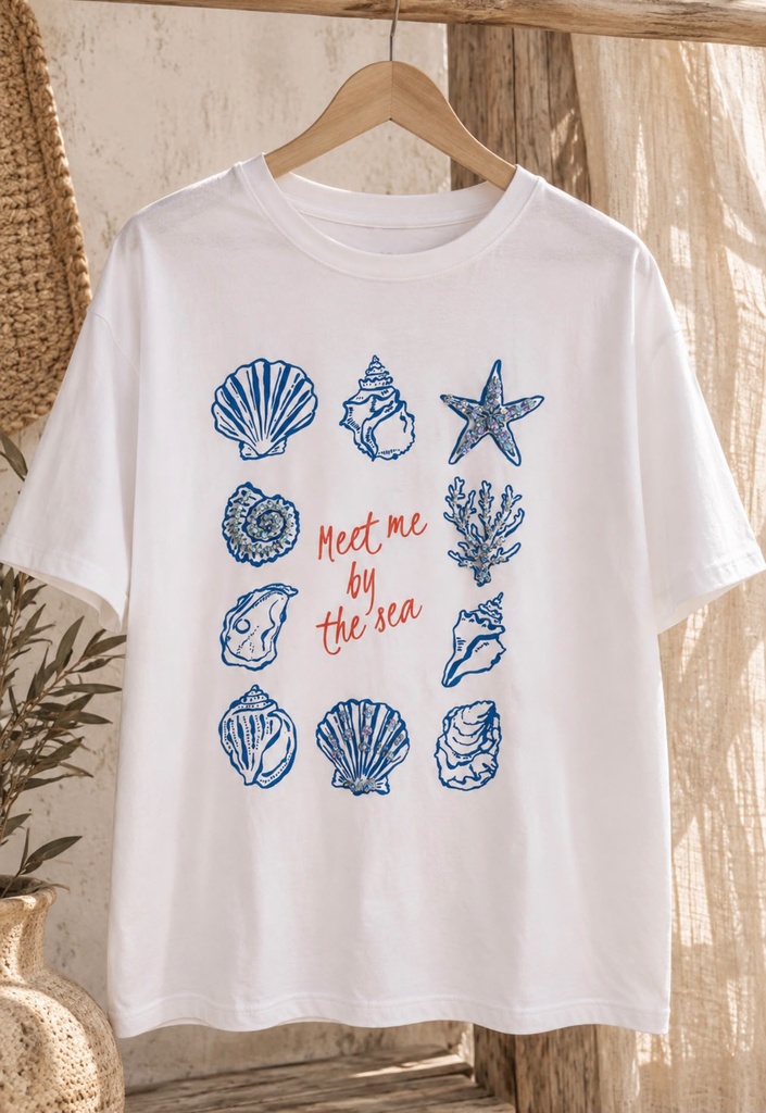 Remera océano  Algodón calidad premium (S / M)