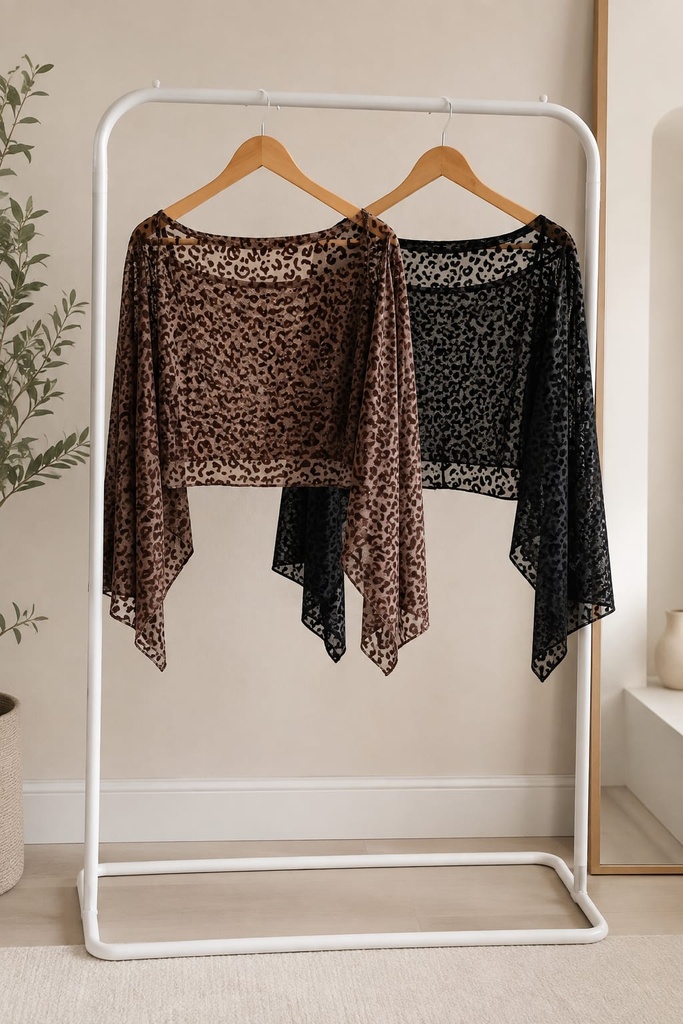Capas asimétricas Print (Negro)